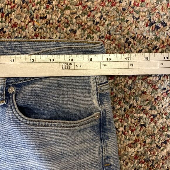 AGOLDE Toni Med-Light Wash Blue Mid-Rise Slim-Straight Leg Jeans Size 28 - Picture 9 of 14